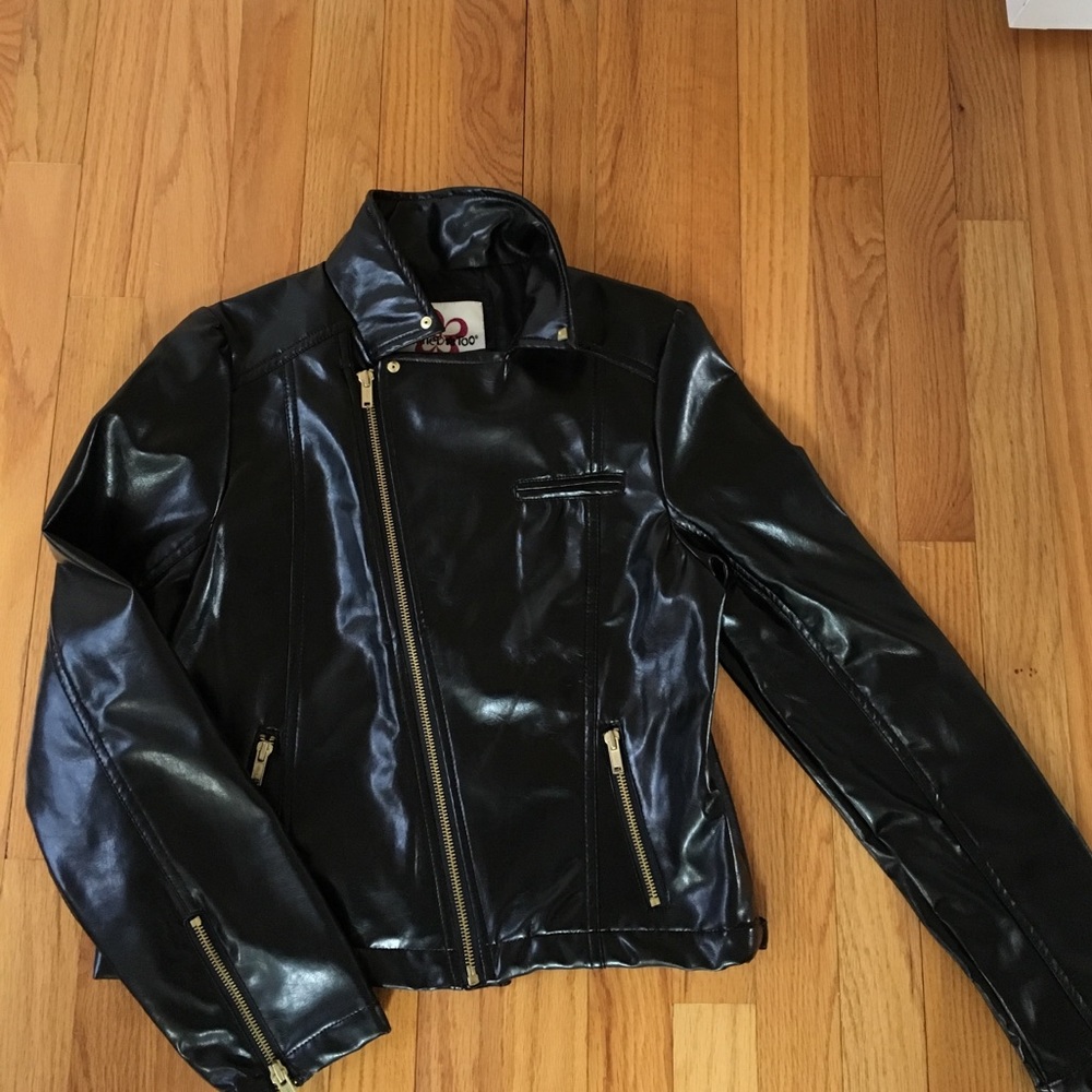 VINTAGE Limited Too Vinyl Pleather Moto Jacket